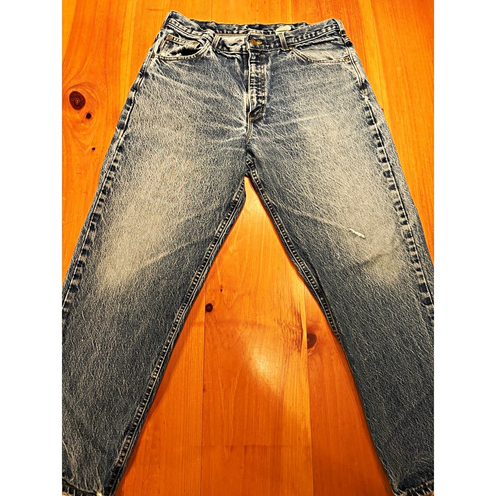Vintage Carhartt Men's 36x30 Blue Jeans 100% Cotton Made USA Union Workwear